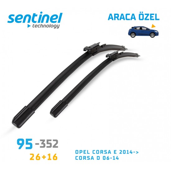 Araca Özel Silecek Takımı Opel Corsa E 2014->, Corsa D 06-1426" 16" 95-352